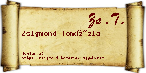 Zsigmond Tomázia névjegykártya